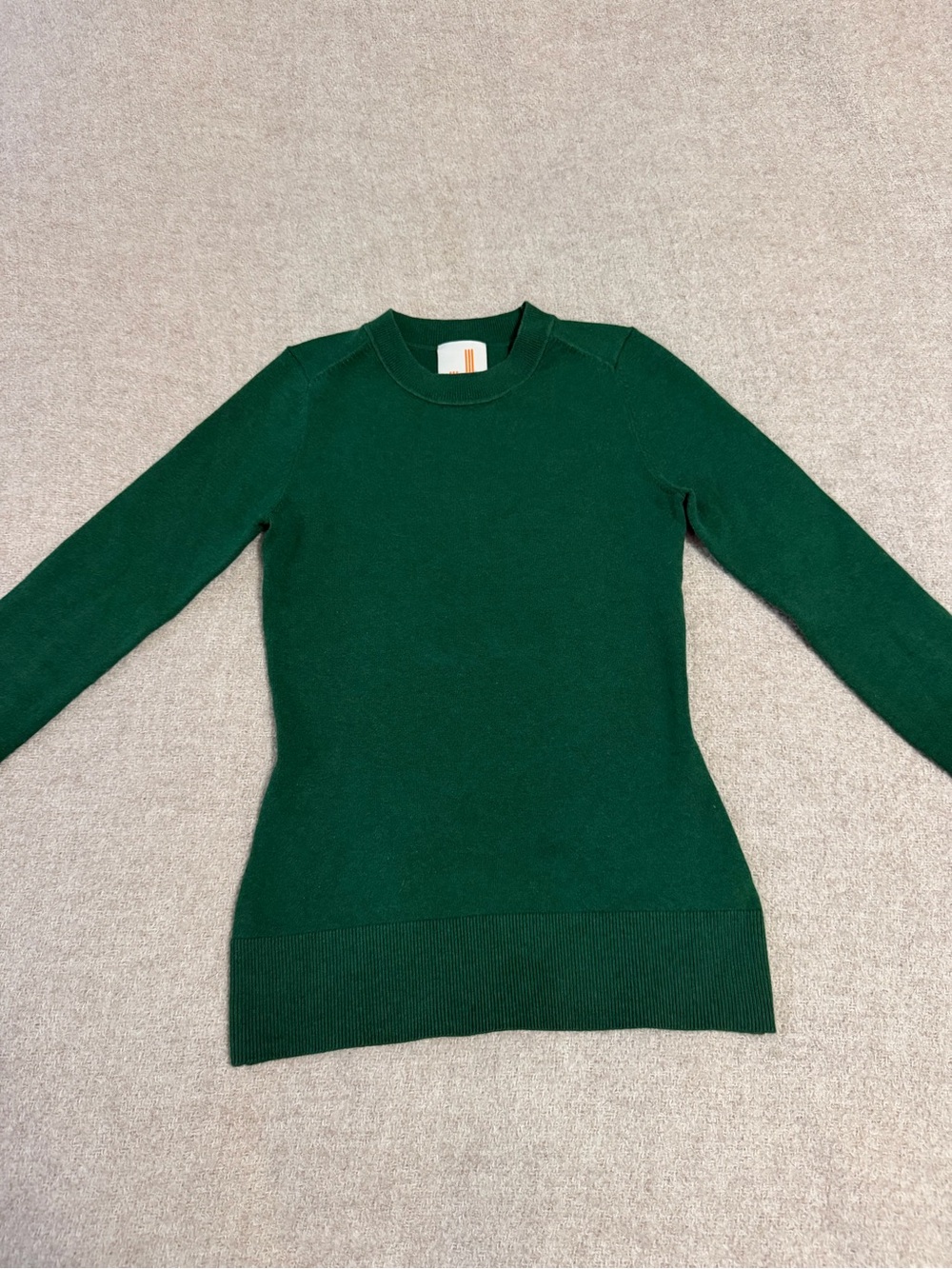 JoosTricot Long Sleeve Crew Neck Sweater in Green